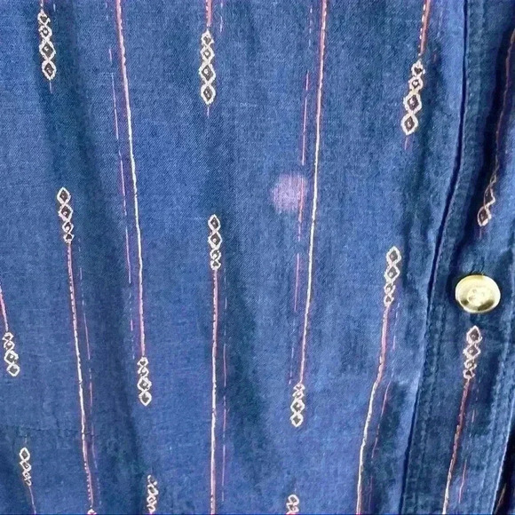 Toad&Co Organic Cotton Dress Womens S Indigo Ridge Sleeveless Button Up Pockets - Picture 11 of 14